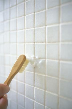 टूथब्रश सफाई बाथरूम टाइल वाली दीवार