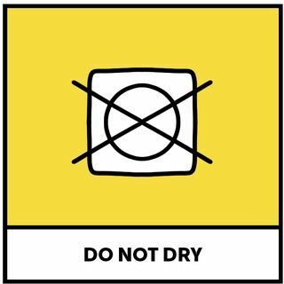 कपड़े धोने का प्रतीक न सुखाएं