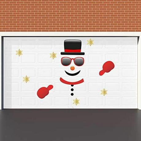  क्रिसमस स्नोमैन गैराज दरवाजा