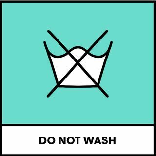 कपड़े धोने का प्रतीक न धोएं