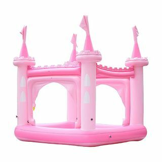 गुलाबी Inflatable कैसल पूल